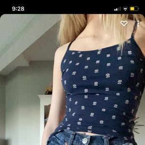 navy blue spaghetti strap tank